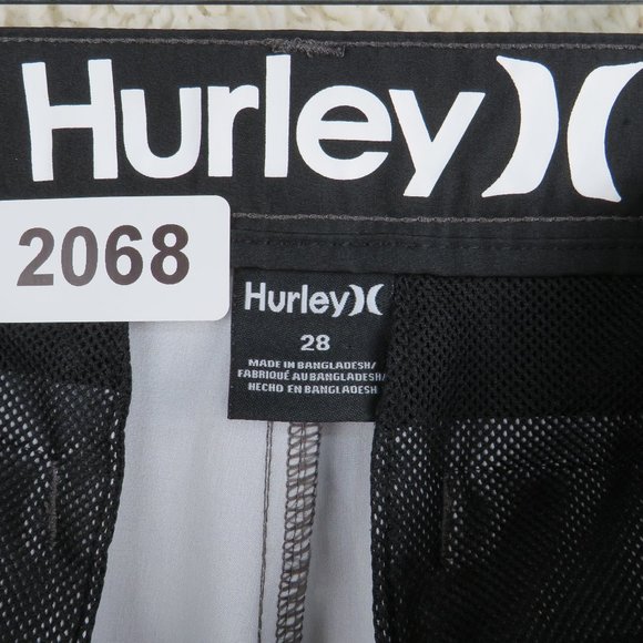 Hurley* Men's 1.5" Belt Loop Multipocketed Mesh Charcoal Gray Shorts~ Size W28 - Picture 3 of 13